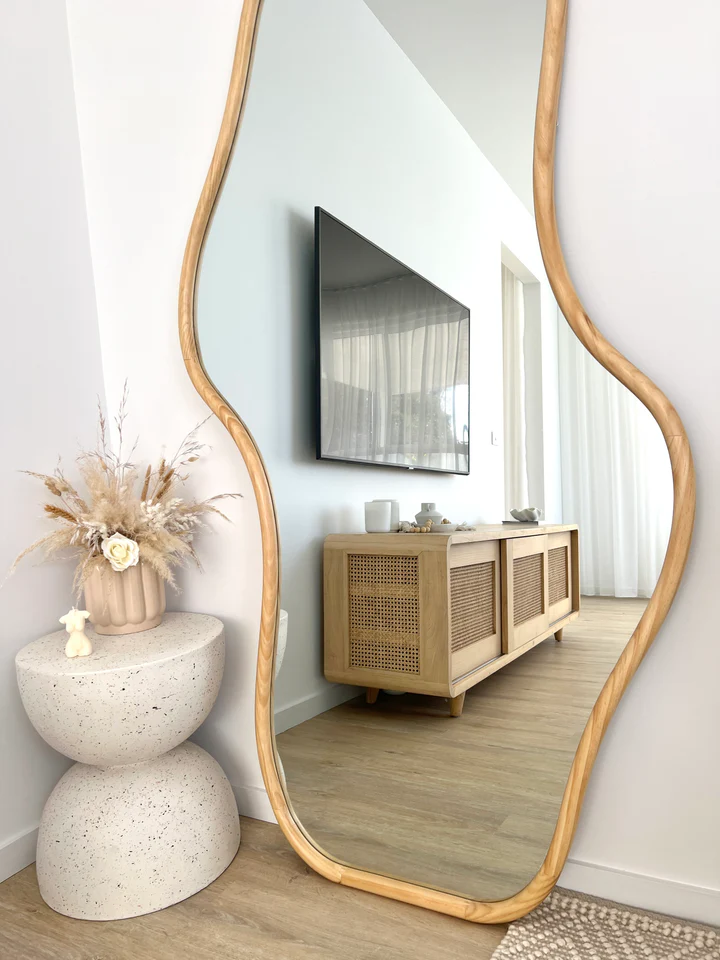 Ripple Wave Woody Mirror - Perfect Design